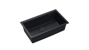CHIUVETA BUCATARIE REA LOGAN 110, CU DOP, NEGRU/NEGRU, DIN GRANIT, CALITATE SUPERIOARA