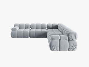 COLTAR MODULAR BELLIS, 5 LOCURI, 282 CM, DIVERSE CULORI SI MATERIALE, DESIGN DEOSEBIT - Img 18