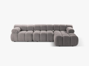 COLTAR MODULAR BELLIS, DREAPTA, 4 LOCURI, 282 CM, TAPITERIE BOUCLE, DIVERSE CULORI, DESIGN DEOSEBIT
