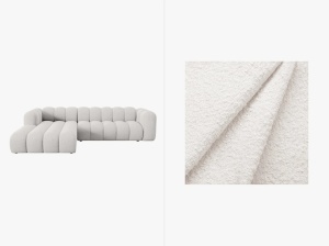 COLTAR MODULAR LUPIN, STANGA/DREAPTA, 4 LOCURI, 288 CM, DIVERSE NUANTE, TAPITERIE BOUCLE, DESIGN DEOSEBIT - Img 3