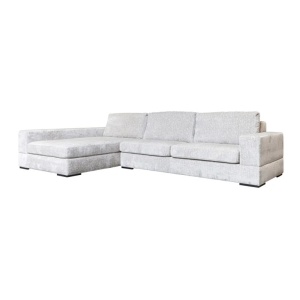 COLTAR PASHA CU 3 LOCURI + SEZLONG PE STANGA, PEARL ISLAND 106, S5210LCHL+3AR.E362, CONFECTIONAT DIN LEMN DE PIN, METAL, SPUMA SI 100% POLIESTER, RICHMOND INTERIOR