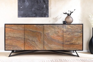 COMODA ELEGANTA, MOUNTAIN SOUL 175CM, LEMN DE SALCAM, MDF, ASPECT DE PIATRA, INVICTA INTERIOR - Img 6