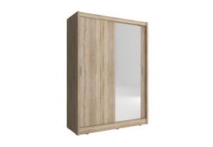 DULAP DORMITOR STEJAR SONOMA CU OGLINDA MAJA 130 DESIGN MODERN PSK
