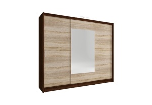 DULAP DORMITOR WIKI 250 STEJAR SONOMA + CIOCOLATIU DESIGN MODERN PSK