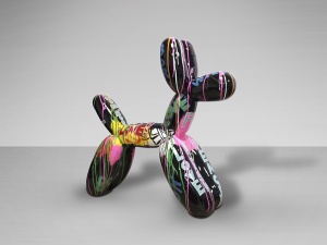 FIGURINA DECORATIVA BALLOON DOG, 41x41 CM, DIN POLIRASINA, STIL MODERN - Img 2