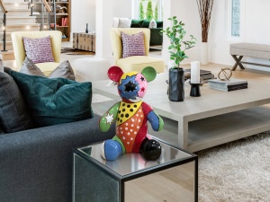 FIGURINA DECORATIVA OSITO PELUCHE, 32x45 CM, DIN POLIRASINA, STIL MODERN