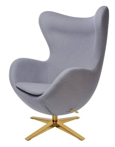 FOTOLIU CONFORTABIL EGG SZEROKI, GRI 18/AURIU, DIN CASMIR SI METAL, STIL MODERN B2