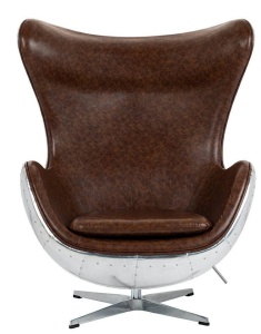 FOTOLIU PIVOTANT EGG AVIATOR, MARO/CROM, DIN PIELE ECOLOGICA SI METAL, STIL MODERN - Img 8