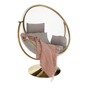 FOTOLIU RELAXARE CU PICIOR, TIP 2, ACRIL, TEXTIL SI METAL, TRANSP/AURIU/GRI, ARTIM GROUP COLLECTION