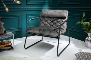 FOTOLIU STIL INDUSTRIAL, LOUNGER, METAL SI TEXTIL FOARTE FIN CATIFEA