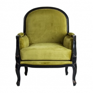 FOTOLIU VERDE JOHVI REF. 27316, DIN LEMN MASIV SI CATIFEA, STIL CLASIC, VIC