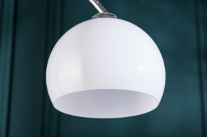 LAMPADAR BIG BOW ALB/ARGINTIU 135/157 CM COD 40770 DESIGN MODERN - Img 2