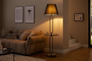 LAMPADAR SERVANT 175CM, DIN METAL SI ABAJUR, DESIGN MODERN