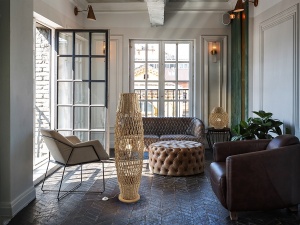 LAMPADAR YAIZA, 32 CM, NATURAL, DIN METAL SI LEMN, STIL MODERN - Img 2