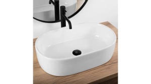 LAVOAR REA ALMA, 57 CM, ALB, DIN CERAMICA, CALITATE SUPERIOARA