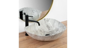 LAVOAR REA DORA, STONE, EFECT DE PIATRA GRI, 51,5 CM, DIN CERAMICA, CALITATE SUPERIOARA