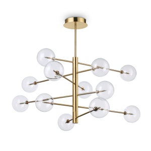 LUSTRA EQUINOXE SP12, ALAMA, DIN METAL SI STICLA, STIL MODERN