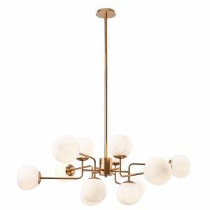 LUSTRA ERICH MOD221-PL-12-G, DIN METAL SI STICLA, STIL MODERN, MAYTONI