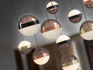 LUSTRA/PLAFONIERA ORBES, CU TELECOMANDA, 80 CM, MULTICOLORA, DIN METAL, POLICARBONAT SI STICLA, STIL MODERN - Img 2