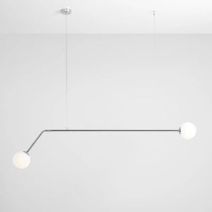 LUSTRA PURE, 2 BRATE, 120 CM, CROM, DIN STICLA SI METAL, STIL MODERN