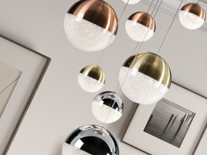 LUSTRA SPHERE 793091B , CU POSIBILITATE DE CONECTARE LA BLUETOOTH, DIN METAL SI POLICARBONAT, STIL MODERN SCHULLER - Img 2