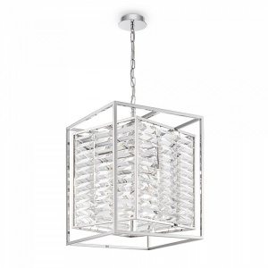 LUSTRA TENING MOD060PL-04CH, DIN METAL SI STICLA, STIL MODERN, MAYTONI