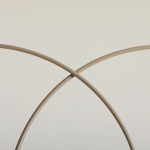 LUSTRA UNA L, 4 BRATE, 250 CM, BEJ, DIN STICLA SI METAL, STIL MODERN - Img 2