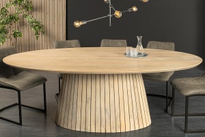 MASA DE SUFRAGERIE OVALA, ART DECO 220CM, LEMN DE MANGO, ARTIM GROUP SELECTION