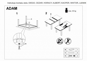MASA DINING ADAM 120x68 STEJAR LANCELOT/ANTRACIT STIL SCANDIAV SIGNAL - Img 3