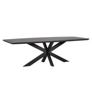 MASA DINING BONVOY, 235 CM, NEAGRA, DIN FURNIR DE STEJAR SI METAL, RICHMOND INTERIORS