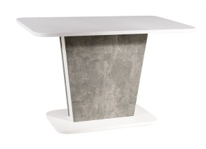 MASA DINING EXTENSIBILA CALIPSO, 110/145 CM, EFECT DE BETON/ALB MAT, DIN PAL LAMINAT, STIL MODERN - Img 5