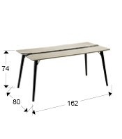 MASA DINING ZIG ZAG 743264 - DESIGN INDUSTRIAL - SCHULLER - Img 4