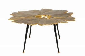MASUTA DE CAFEA 95CM, GINGKO, DIN METAL NEGRU/AURIU - Img 4