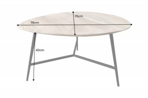 MASUTA DE CAFEA, BEAUTY BY NATURE 70 CM, LEMN DE SALCAM SI CADRUL DIN METAL, ARTIM GROUP COLLECTION - Img 7