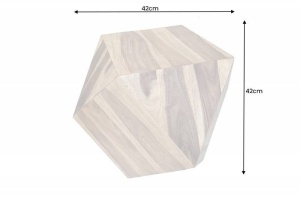 MASUTA DE CAFEA, DIAMOND 40CM, DIN LEMN, DESIGN INDUSTRIAL, COD 43072 - Img 4
