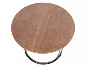 MASUTA DE CAFEA EOS D, 60 CM, NUC/CROM, BLAT DIN MDF, FURNIR NATURAL SI CADRU DIN METAL, STIL MODERN - Img 4