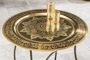 MASUTA DE CAFEA, MARRAKESCH 60CM, DIN METAL, AURIU/NEGRU, ARTIM GROUP SELECTION - Img 6