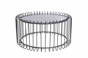 MASUTA DE CAFEA, VARIATION 60CM, METAL SI STICLA SECURIZATA, COD 43504, DESIGN MODERN