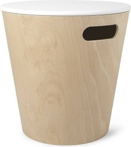 MASUTA DE CAFEA WOODROW ALB/NATURAL DIN LEMN STIL MODERN - Img 3