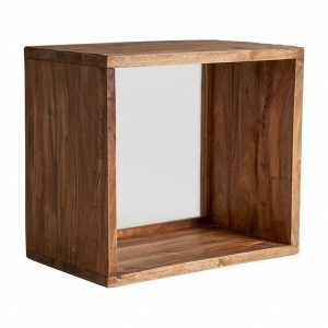 NOPTIERA BRUCH, REF. 29161, CULOARE NATURALA, STIL VINTAGE, DIN LEMN MASIV DE MAHON SI STICLA, VIC - Img 2