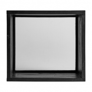 NOPTIERA BRUCH REF. 29162, NEGRU, STIL VINTAGE, DIN LEMN MASIV DE MAHON SI STICLA, VIC