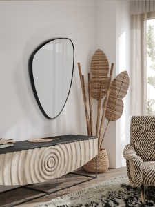 OGLINDA DECORATIVA ORIO, 55x84 CM, DIN STICLA SI MDF, STIL MODERN