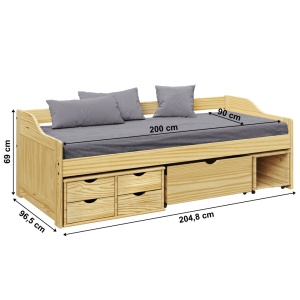 PAT CU SPATIU DE DEPOZITARE MAXI NEW, STEJAR, STIL MODERN, TK - Img 3