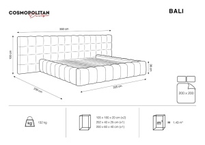 PAT EXCLUSIVIST 200X200CM, CU LADA DEPOZITARE, DIN CATIFEA, DIVERSE NUANTE, ARTIM GROUP SELECTION - Img 8