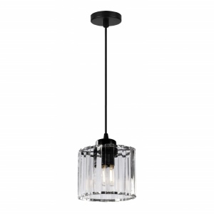 PENDUL BLACK CRYSTAL APP511-1CP, 14X90, NEGRU, DIN METAL SI STICLA, STIL MODERN, TU - Img 2