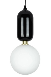 PENDUL BOY M FI25, NEGRU, DIN METAL SI STICLA, STIL MODERN, B2 - Img 2