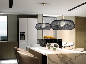 PENDUL FORMA, 55 CM, AURIU/NEGRU, DIN METAL, STIL MODERN