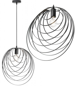 PENDUL GEOMETRIC BLACK APP426-1CP, 40.5x39 cm, NEGRU, DIN METAL, STIL MODERN, TU