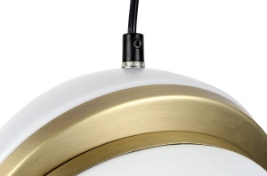 PENDUL GLOBE 20, AURIU/ALB, DIN METAL SI ACRIL, STIL MODERN - Img 4
