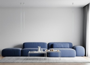 PENDUL OMBRE 60 ALB, CONFECTIONAT DIN ACRIL SI OTEL, STIL MODERN